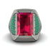 Baguette Ruby Majestic Men's Fashion Ring - Flynn No. 27 image 2