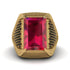 Baguette Ruby Majestic Men's Fashion Ring - Flynn No. 40 image 2