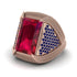 Baguette Ruby Majestic Men's Fashion Ring - Flynn No. 71 image 3