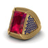 Baguette Ruby Majestic Men's Fashion Ring - Flynn No. 70 image 3