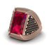 Baguette Ruby Majestic Men's Fashion Ring - Flynn No. 41