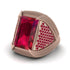 Baguette Ruby Majestic Men's Fashion Ring - Flynn No. 56