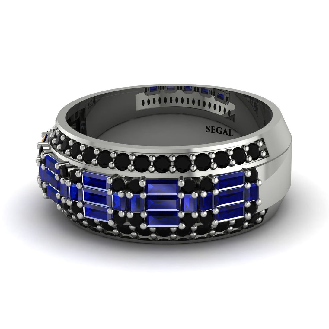 Baguette Sapphire Eternity Wedding Band - Billy No. 45