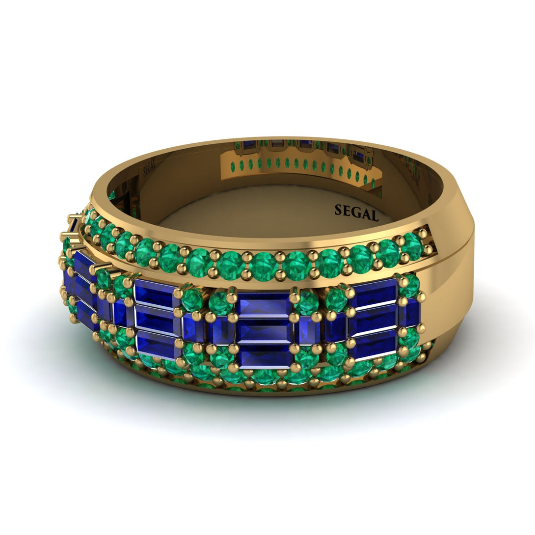 Baguette Sapphire Eternity Wedding Band - Billy No. 28