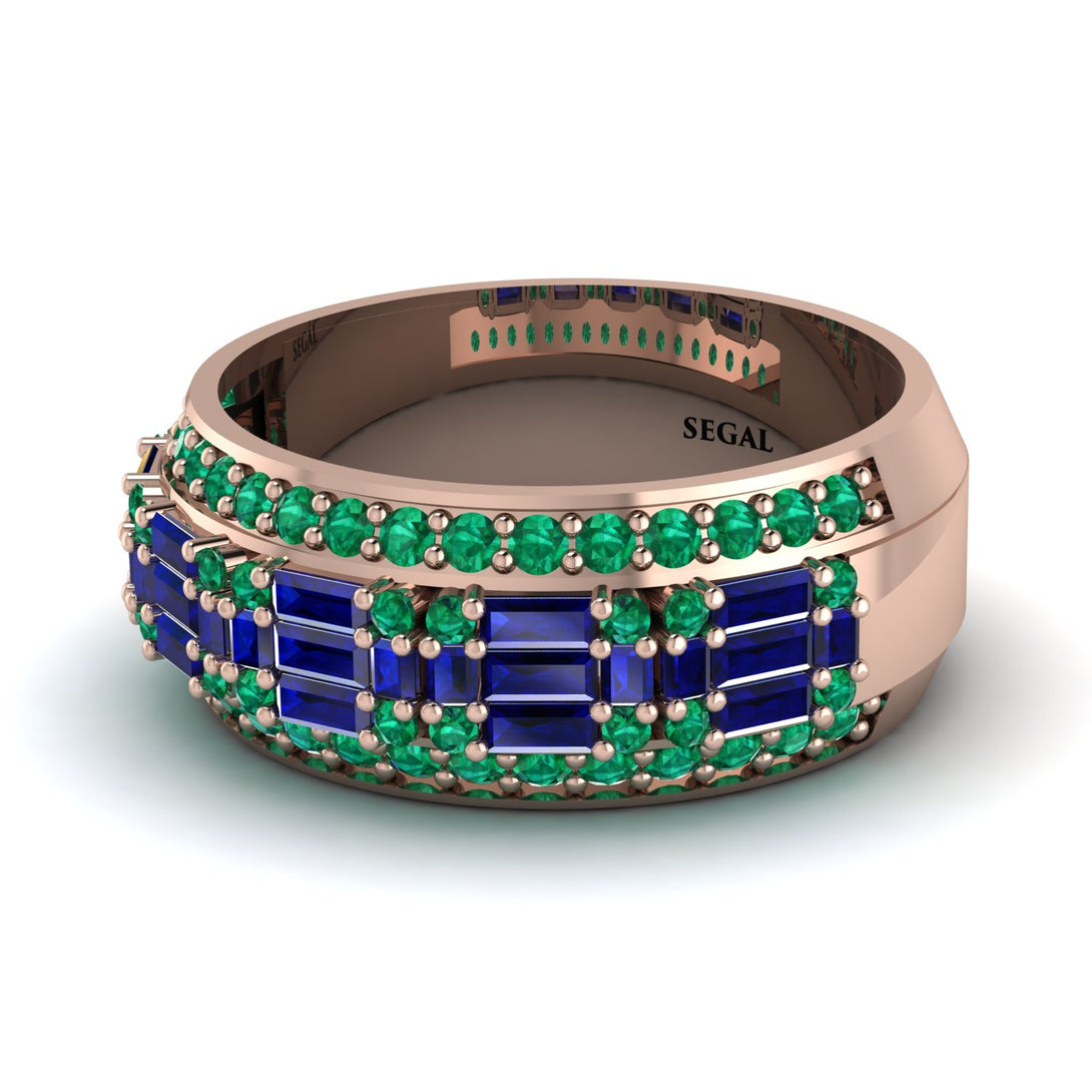 Baguette Sapphire Eternity Wedding Band - Billy No. 29