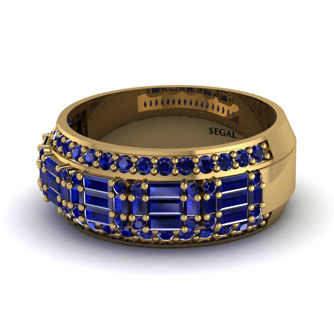 Baguette Sapphire Eternity Wedding Band - Billy No. 73
