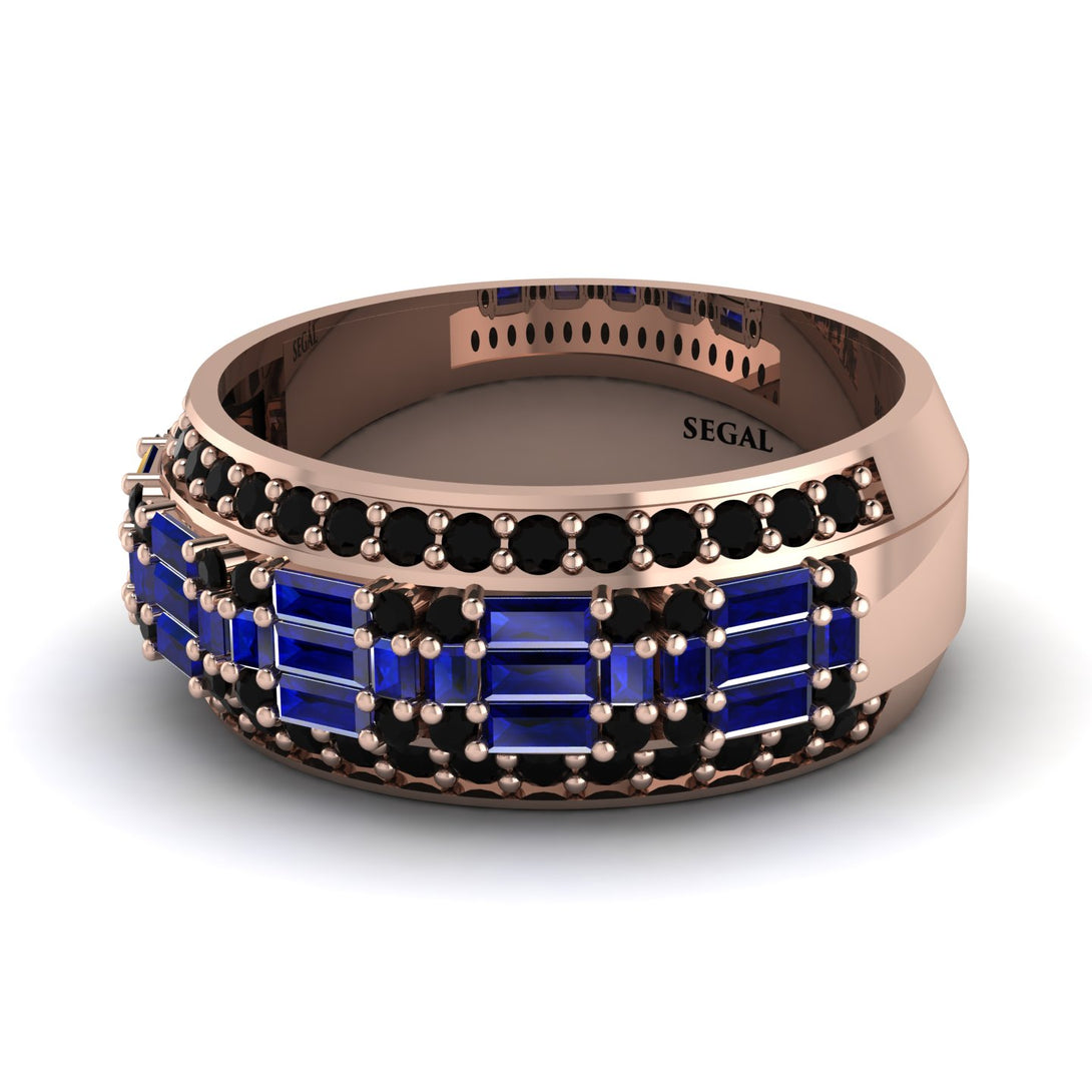 Baguette Sapphire Eternity Wedding Band - Billy No. 44