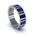 Baguette Sapphire Eternity Wedding Band - Keegan No. 15