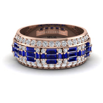 Baguette Sapphire Eternity Wedding Band - Billy No. 14 image 1