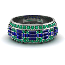 Baguette Sapphire Eternity Wedding Band - Billy No. 30 image 1