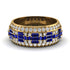 Baguette Sapphire Eternity Wedding Band - Billy No. 13