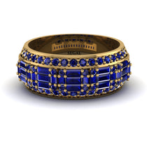Baguette Sapphire Eternity Wedding Band - Billy No. 73 image 1