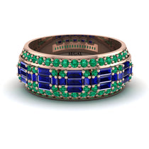 Baguette Sapphire Eternity Wedding Band - Billy No. 29 image 1