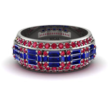 Baguette Sapphire Eternity Wedding Band - Billy No. 60 image 1