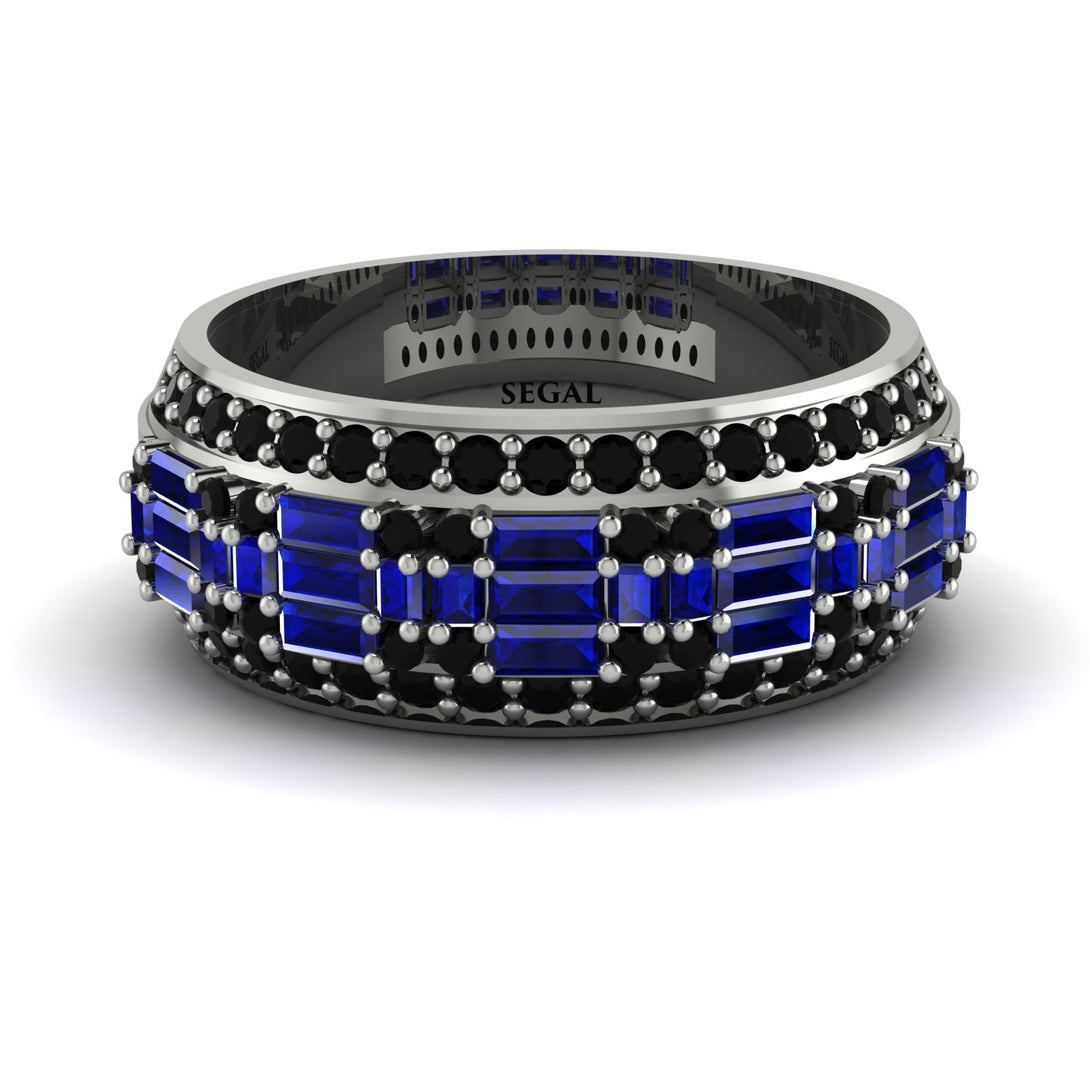Baguette Sapphire Eternity Wedding Band - Billy No. 45