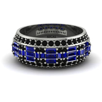Baguette Sapphire Eternity Wedding Band - Billy No. 45 image 1