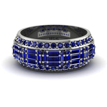 Baguette Sapphire Eternity Wedding Band - Billy No. 75 image 1