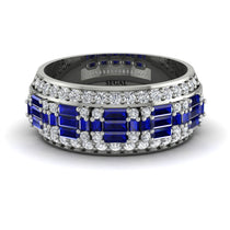 Baguette Sapphire Eternity Wedding Band - Billy No. 15 image 1