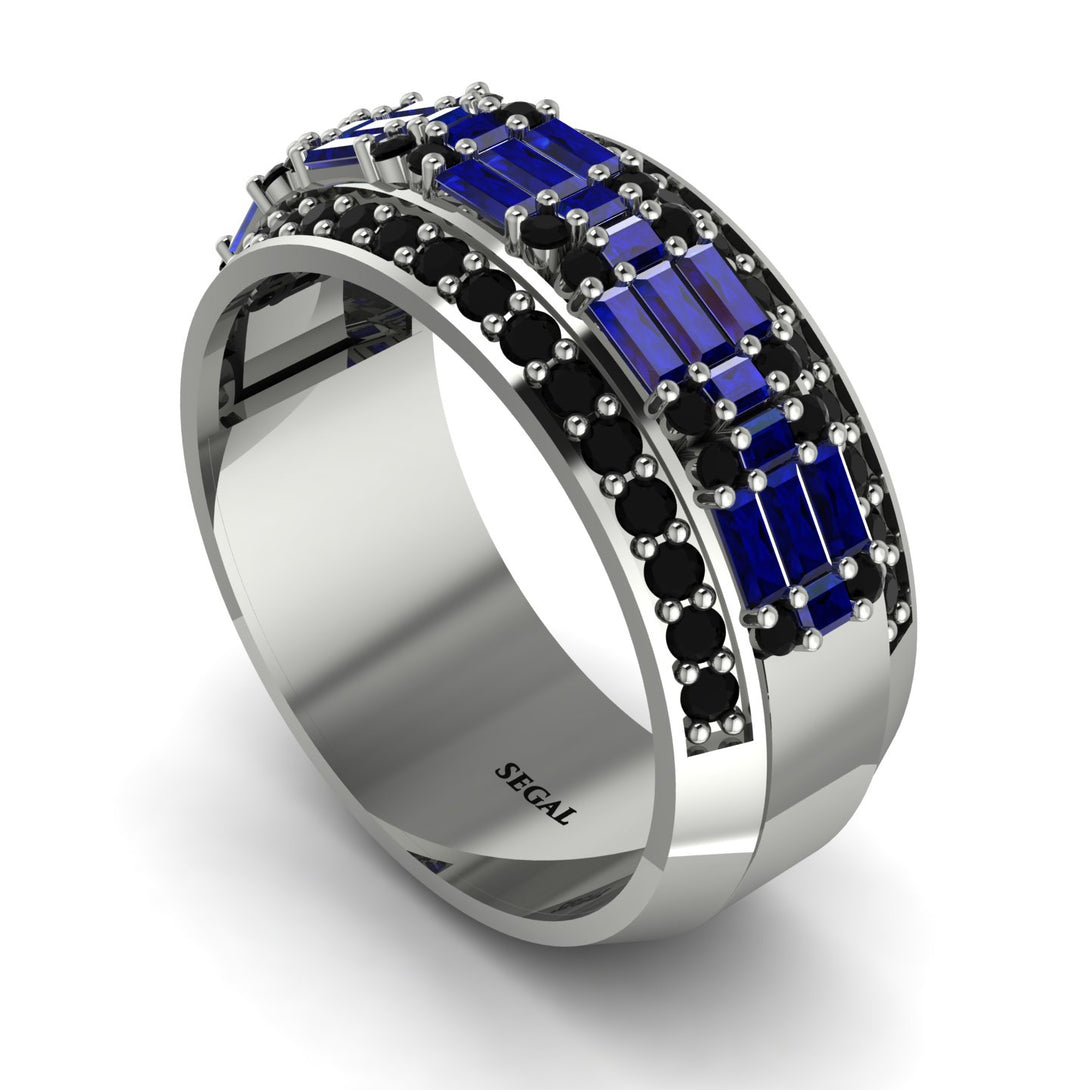 Baguette Sapphire Eternity Wedding Band - Billy No. 45