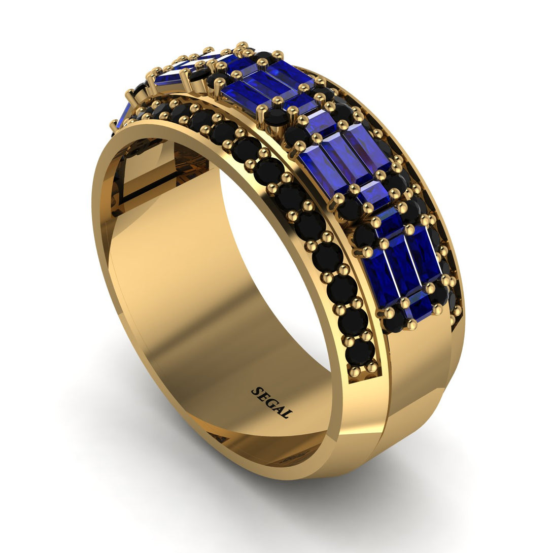 Baguette Sapphire Eternity Wedding Band - Billy No. 43