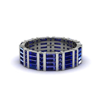 Baguette Sapphire Eternity Wedding Band - Keegan No. 15 image 1