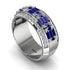 Baguette Sapphire Eternity Wedding Band - Billy No. 15