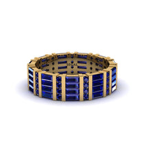 Baguette Sapphire Eternity Wedding Band - Keegan No. 13 image 1