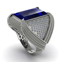 Baguette Sapphire Majestic Men's Fashion Ring - Flynn No. 15 image 1