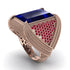Baguette Sapphire Majestic Men's Fashion Ring - Flynn No. 59 image 1