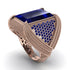 Baguette Sapphire Majestic Men's Fashion Ring - Flynn No. 74