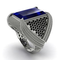 Baguette Sapphire Majestic Men's Fashion Ring - Flynn No. 45 image 1