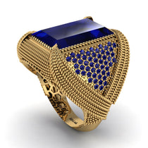 Baguette Sapphire Majestic Men's Fashion Ring - Flynn No. 73 image 1