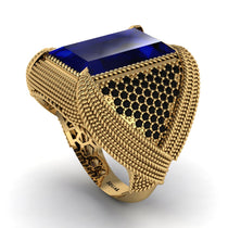 Baguette Sapphire Majestic Men's Fashion Ring - Flynn No. 43 image 1