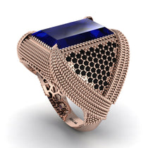 Baguette Sapphire Majestic Men's Fashion Ring - Flynn No. 44 image 1