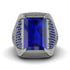 Baguette Sapphire Majestic Men's Fashion Ring - Flynn No. 75