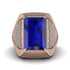 Baguette Sapphire Majestic Men's Fashion Ring - Flynn No. 14 image 2
