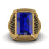 Baguette Sapphire Majestic Men's Fashion Ring - Flynn No. 43 image 2