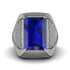 Baguette Sapphire Majestic Men's Fashion Ring - Flynn No. 15 image 2
