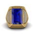 Baguette Sapphire Majestic Men's Fashion Ring - Flynn No. 13