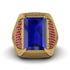 Baguette Sapphire Majestic Men's Fashion Ring - Flynn No. 58 image 2