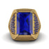 Baguette Sapphire Majestic Men's Fashion Ring - Flynn No. 73