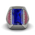 Baguette Sapphire Majestic Men's Fashion Ring - Flynn No. 60 image 2