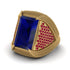 Baguette Sapphire Majestic Men's Fashion Ring - Flynn No. 58