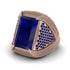 Baguette Sapphire Majestic Men's Fashion Ring - Flynn No. 74