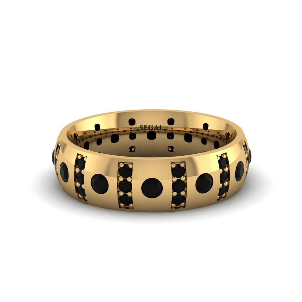 Black Diamond Gold Men's Wedding Ring - Zion No. 37