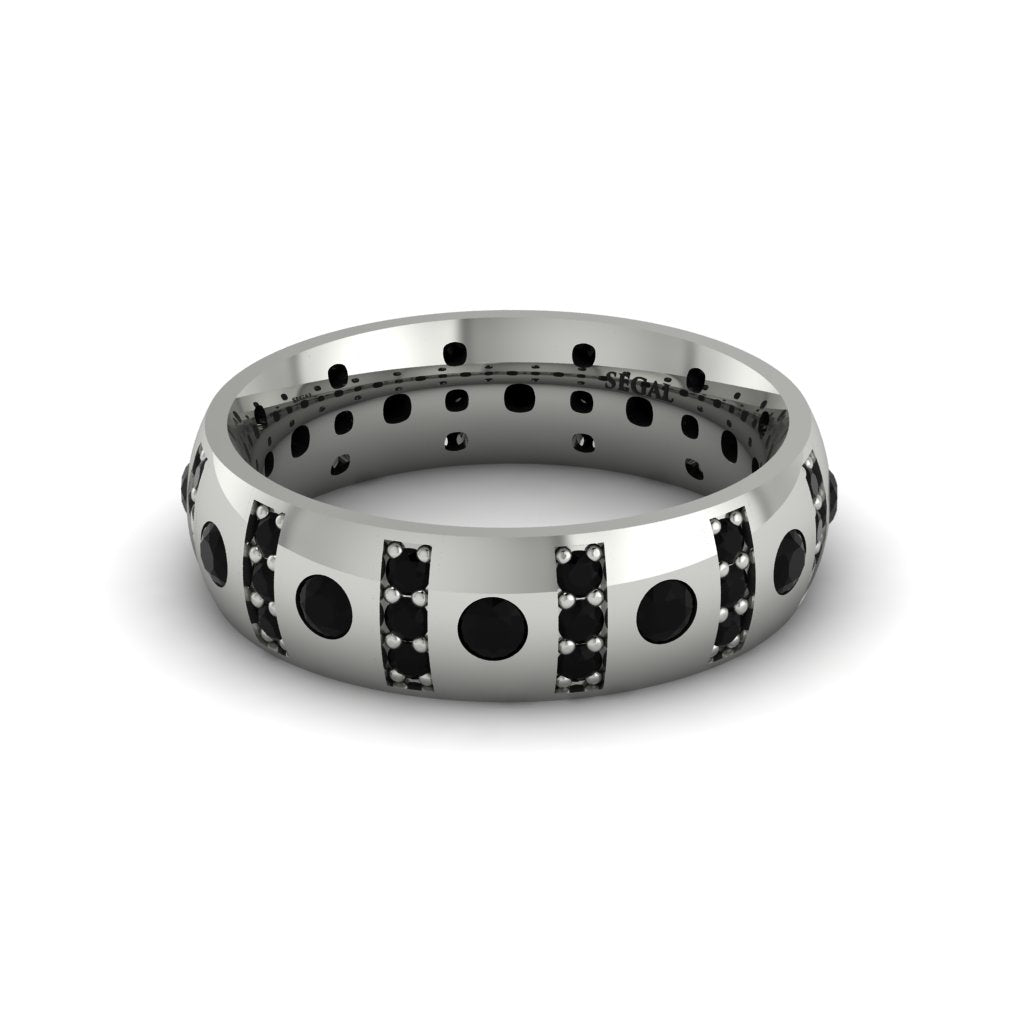 Black Diamond Gold Men's Wedding Ring - Zion No. 39