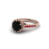Black Diamond Milgrain Engagement Ring - Yara No. 53 image 2