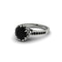 Black Diamond Milgrain Engagement Ring - Yara No. 39