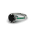 Black Diamond Milgrain Engagement Ring - Yara No. 24 image 2