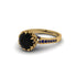 Black Diamond Milgrain Engagement Ring - Yara No. 67
